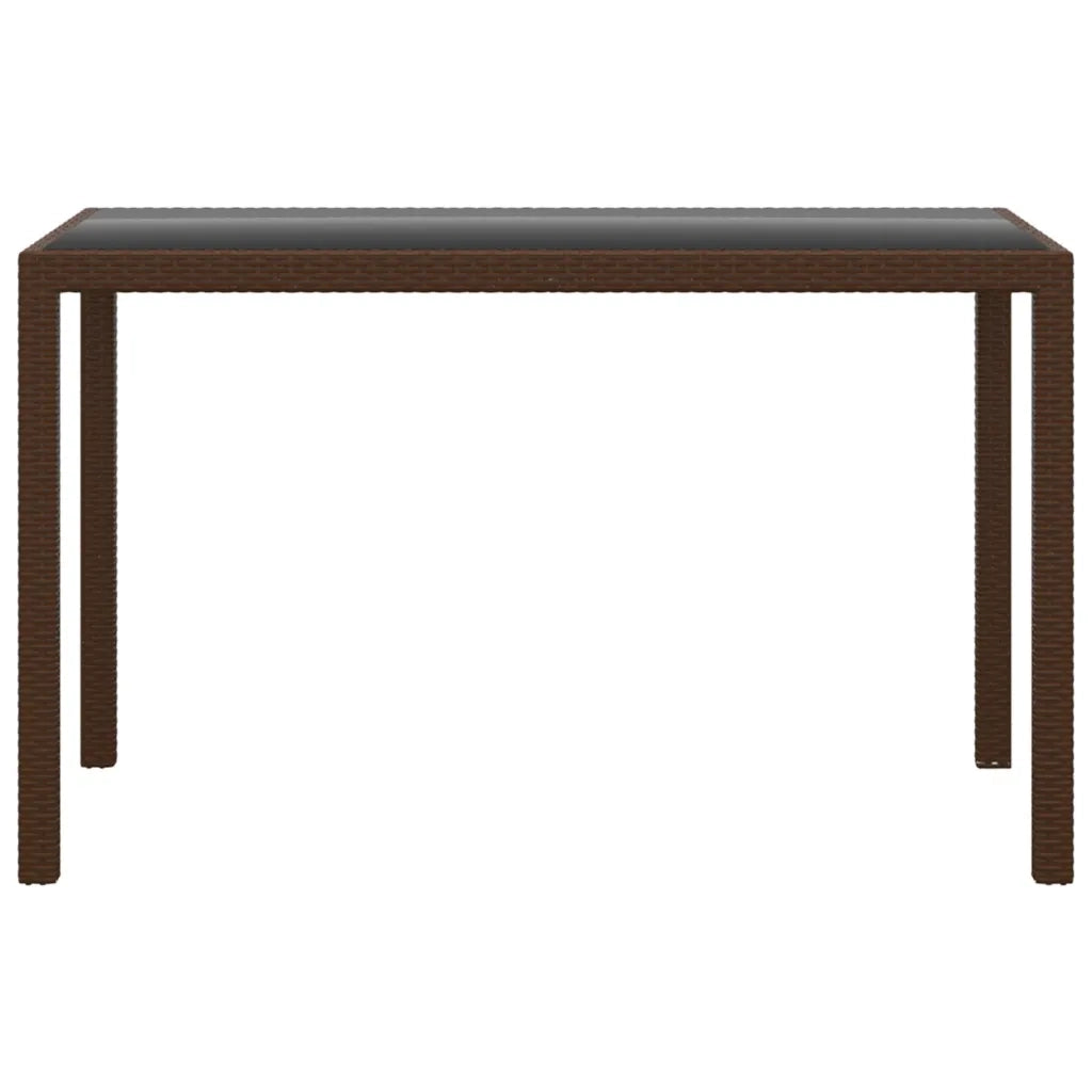 Set da Pranzo da Giardino 3 pz e Cuscini in Polyrattan Marrone 3095492