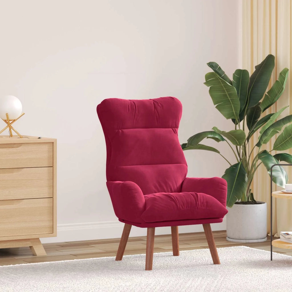 poltrona Rosso Vino 69 x 74 x 93 cm Velluto 42001839