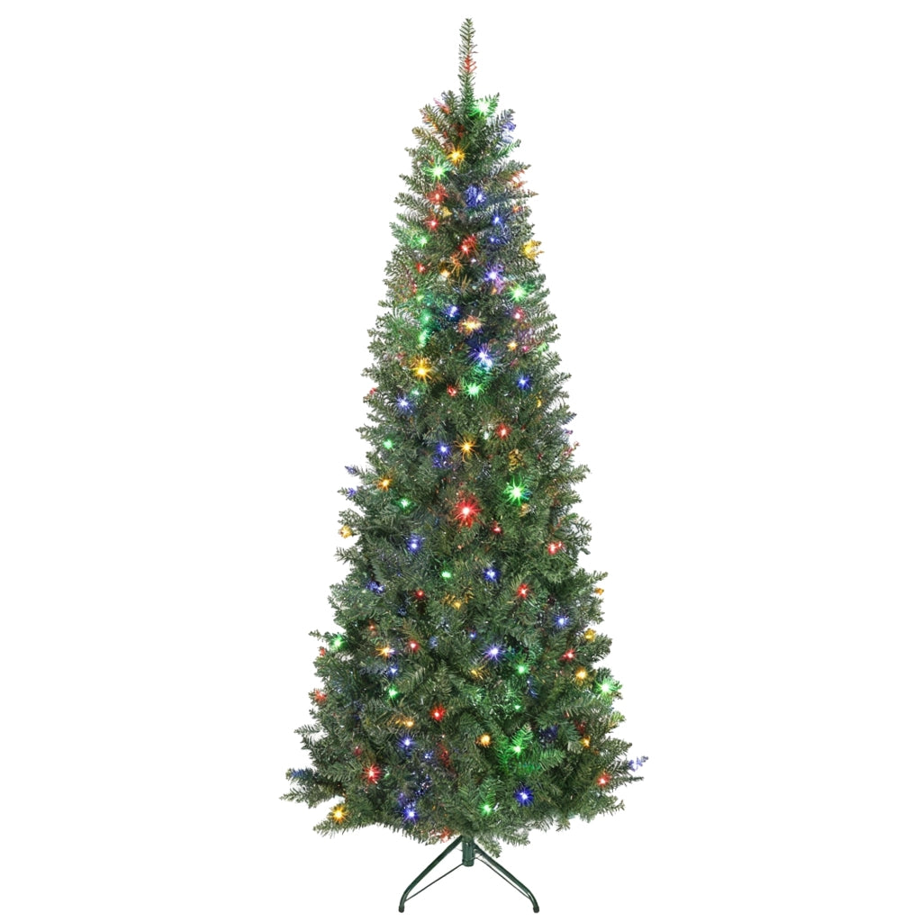 Albero di Natale Illuminato ¨C zephmum ¨C 210 cm con 350 Luci Bianche e Colorate