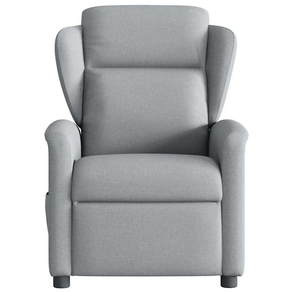 Poltrona Reclinabile in Tessuto Grigio Chiaro 4015576