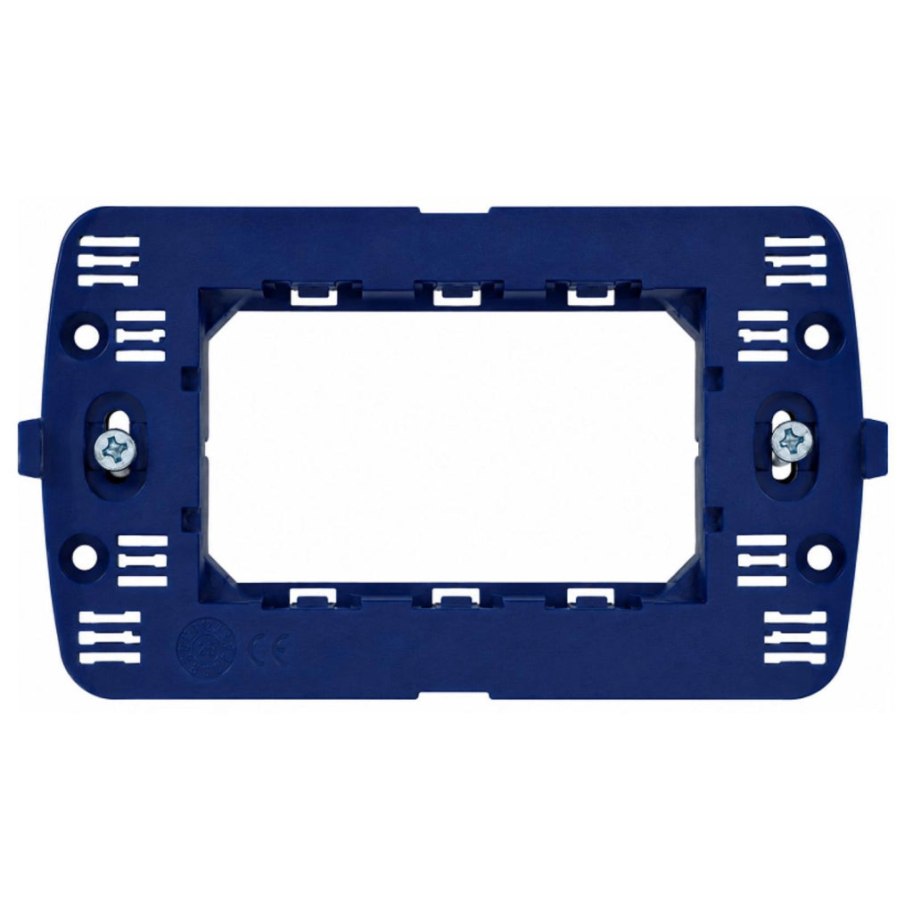 Supporto 503 3Mod + Viti Style Blu SD88003 Compatibile Bticino Living