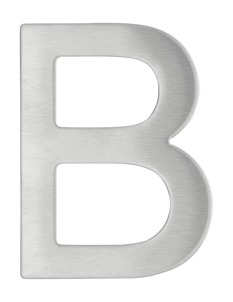 Lettera B adesiva in acciaio inox, altezza 76 mm – THIRARD