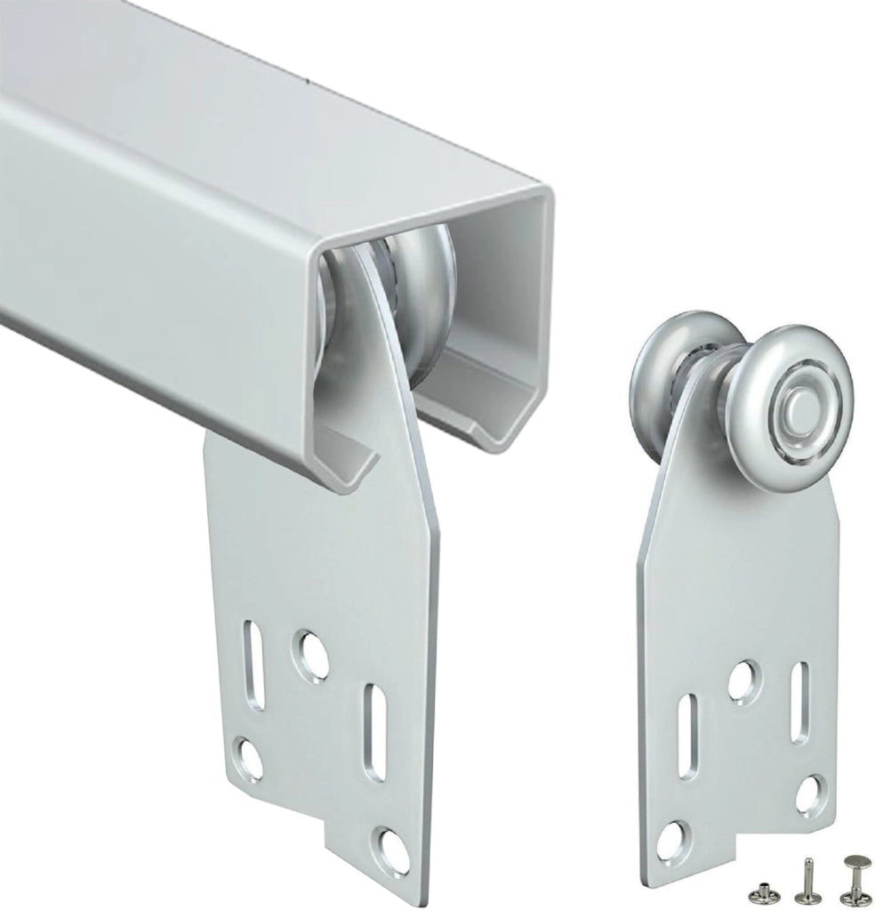 Binario Monorotaia MR3 in Ferro Zincato, Lunghezza 350cm con 8 Scorrevoli Inclusi - Ideale per Teli PVC, Tettoie, Gazebi, Pergole, Capanni