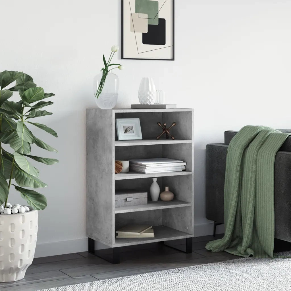Credenza | Madia | Buffet da pranzo | Armadio da pranzo Grigio Cemento 57x35x90 cm in Legno Multistrato