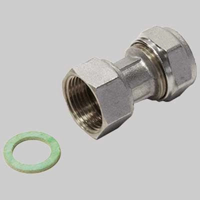 RACCORDO A COMPRESSIONE DIRITTO CON GIRELLO  26 x 1     TIEMME