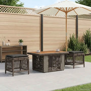 Set da Pranzo per Giardino 3 pcs Grigio e Grigio Scuro 42026751