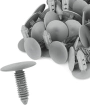 Set di clip per pannelli da 40 - Plastica - Adatto per diametro foro 8 mm - Lunghezza totale 30 mm - Diametro testa 25 mm - Per auto/moto - Viti selfa
