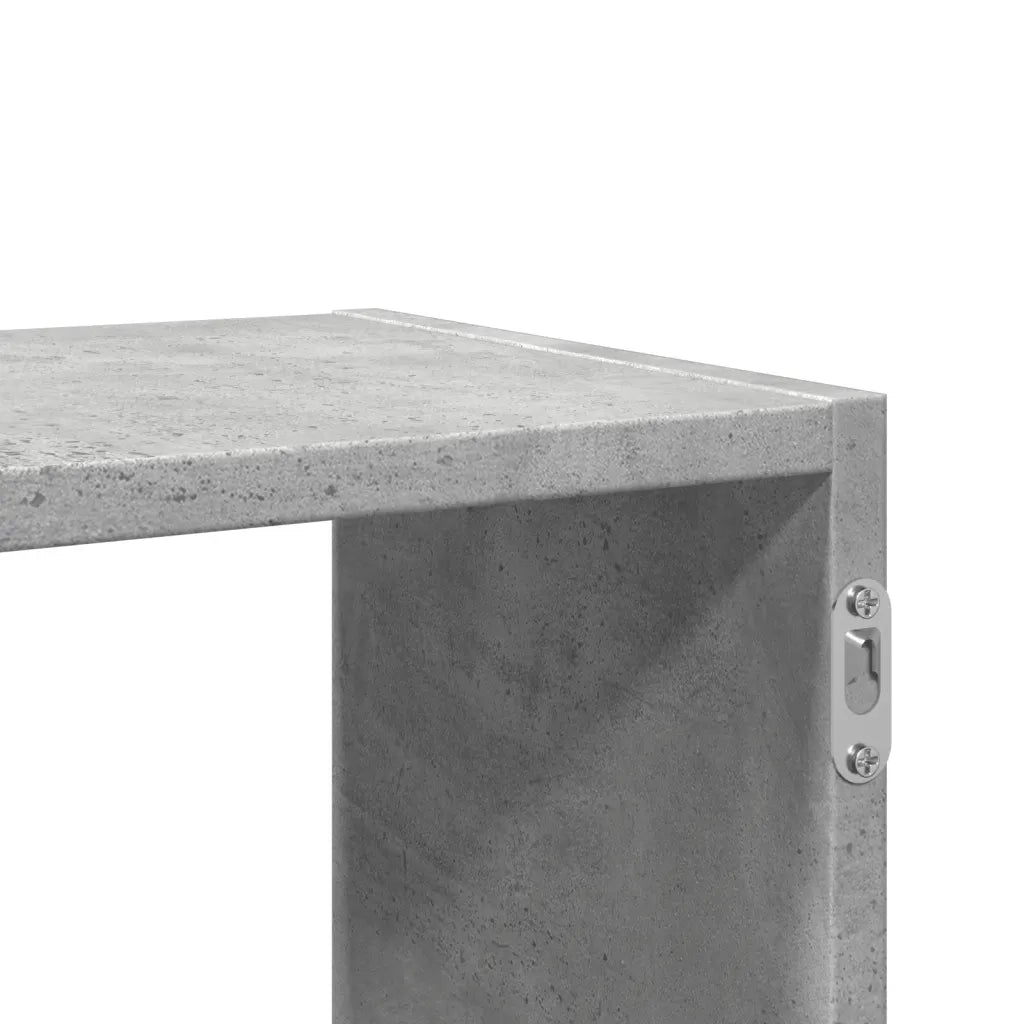 Scaffale a Muro | Mensola a parete Grigio Cemento 100x25x50 cm Legno Multistrato