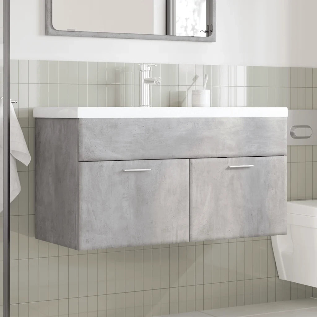 Mobile da Bagno con Lavabo Integrato Grigio Cemento 3324860