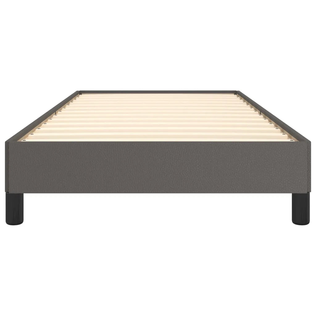 Letto singolo | Letto per adulti | Giroletto Grigio 90x200 cm in Similpelle