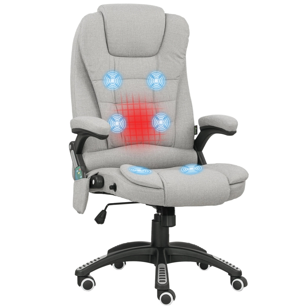 Sedia da ufficio ergonomica con massaggio e riscaldamento ¨C Xylo ¨C schienale reclinabile grigio