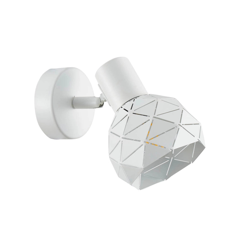 Applique Harley bianca con spot orientabile E14 40W Italux