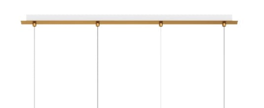 SOSPENSIONE OTTONE SAT. 4 LUCI RETTANGOLARE VETRI FUME 1181OS-S4 R-FU