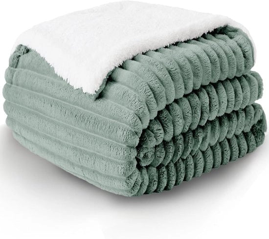 Banchetto Sherpa - deken extra caldo - 150 x 200 cm - verde