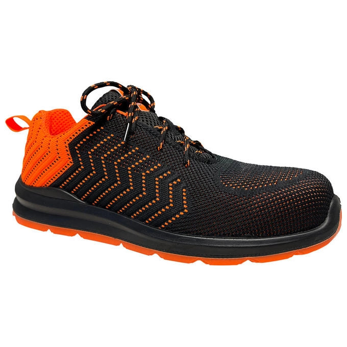 Neri Safety WAVE Scarpa Antinfortunistica Bassa S1P SRC Tessuto Mesh Puntale Composito Taglia 40 colore Nero Arancione