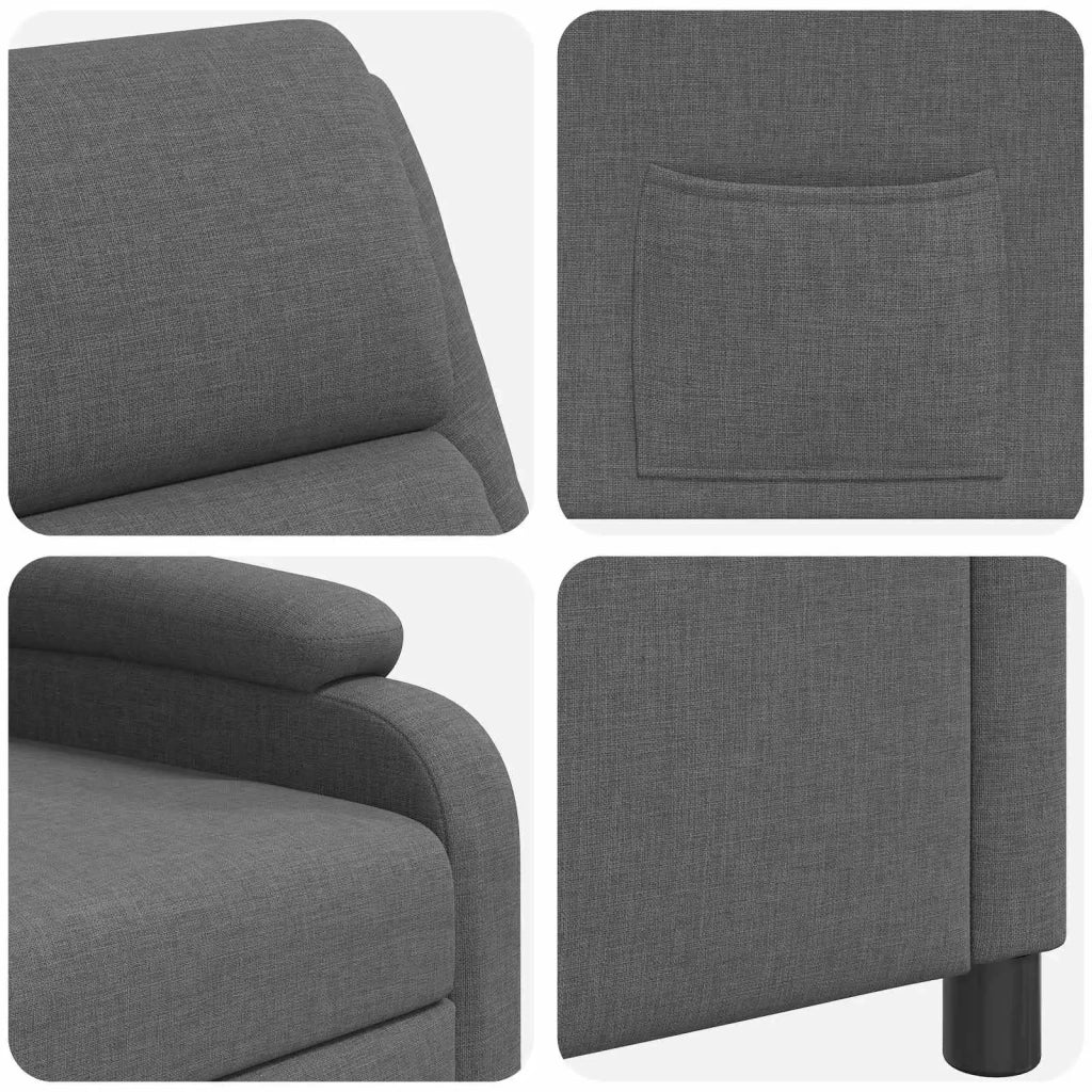 Poltrona reclinabile Grigio Scuro Tessuto 42034850