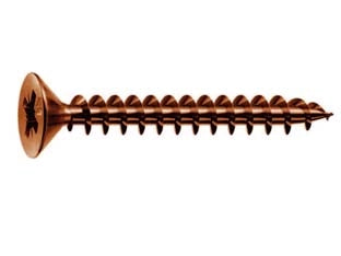 VITI PANEL-VIT TESTA SVASATA PIANA ACCIAIO BRONZATO- - ø mm.5x60 - 200 pezzi MUSTAD