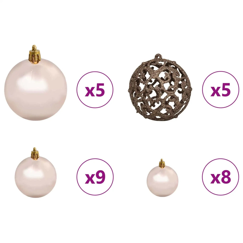 Albero di Natale | Decorazioni natalizie artificiale Bianco 68 x 68 x 120 cm