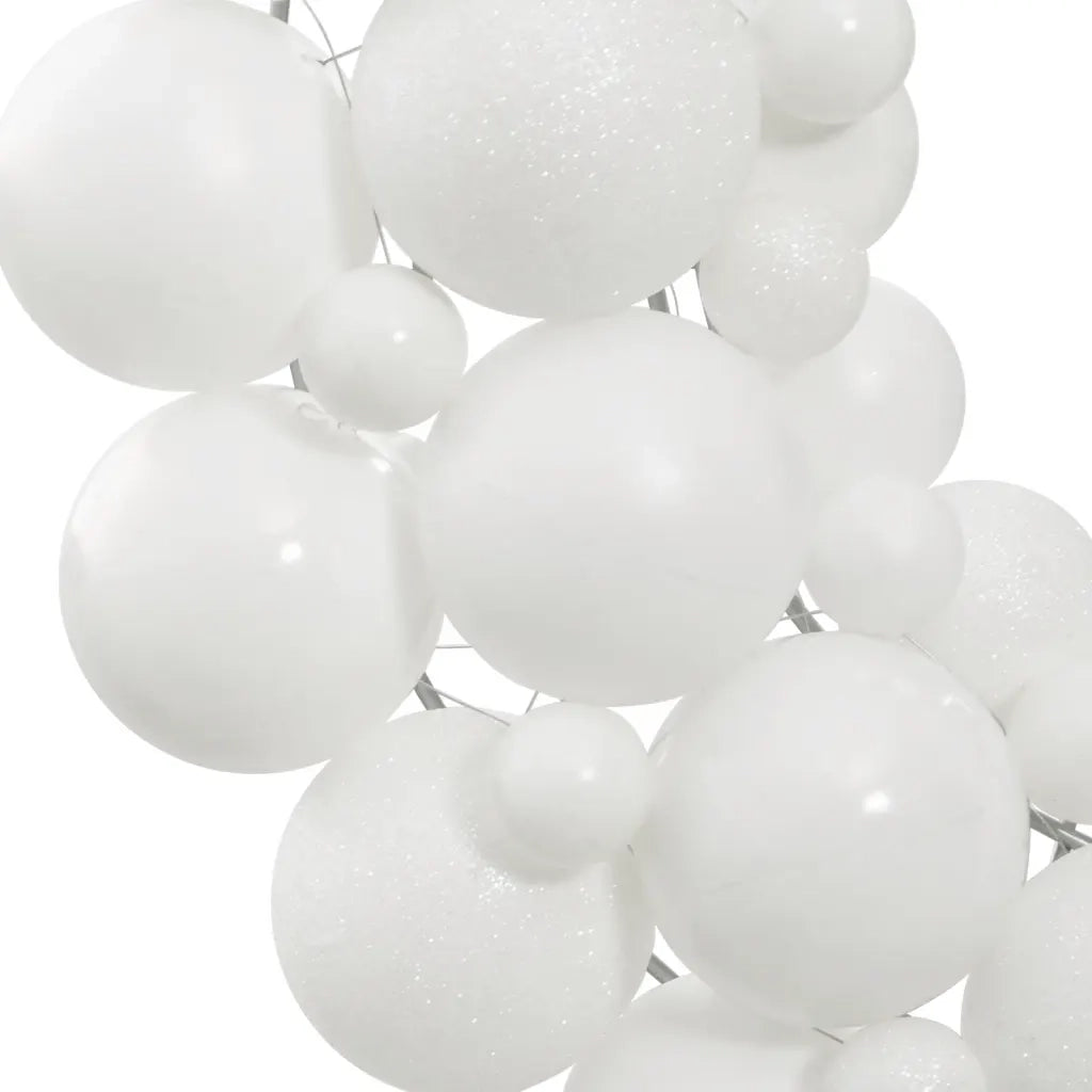 Ghirlanda di Natale-Decorazioni natalizie Bianca 45 cm in Polistirene