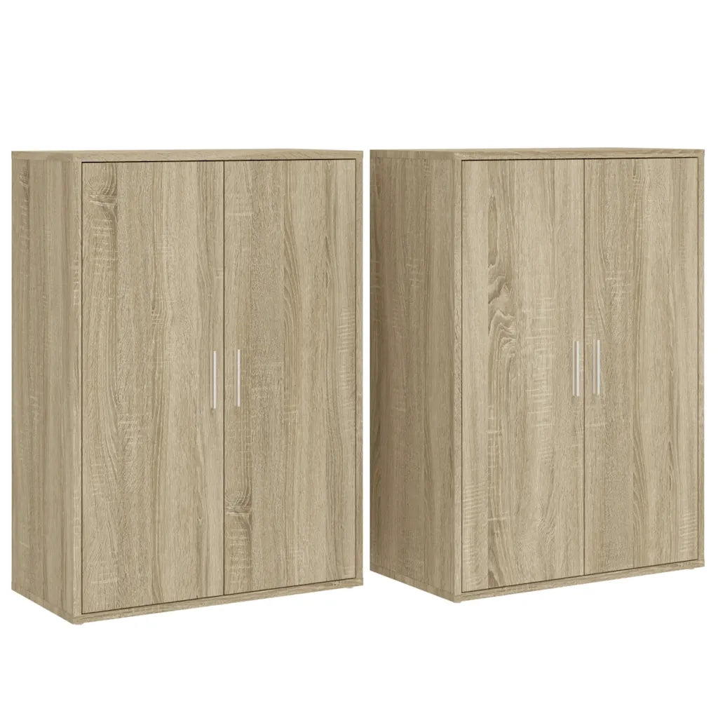Credenze 2 pz Rovere Sonoma 60x31x84 cm in Legno Multistrato