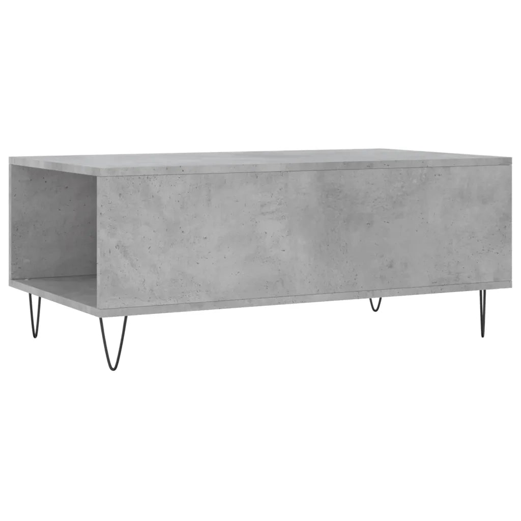 Tavolino Salotto-Tavolino da soggiorno-Tavolo Grigio Cemento 90x50x36,5 cm Legno Multistrato 522975