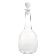Zafferano Bottiglia Bilia in vetro borosilicato bianco fatta a mano, design elegante e minimalista per servire acqua e bevande con stile raffinato