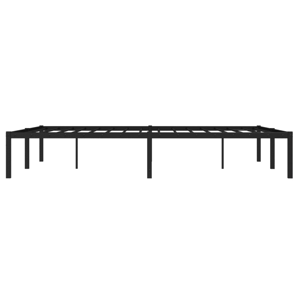 Letto matrimoniale | Letto per adulti | Giroletto in Metallo Nero 135x190 cm