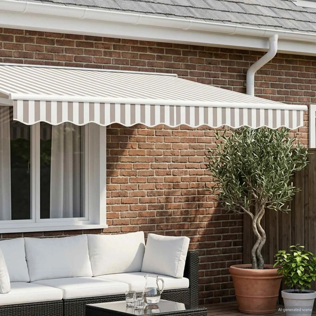 Sostituzione della mantovana per tenda Grigio chiaro e bianco 964942