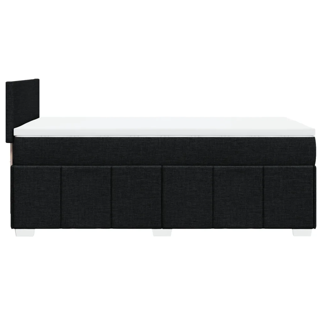Giroletto a Molle con Materasso Nero 90x190 cm in Tessuto 3286918