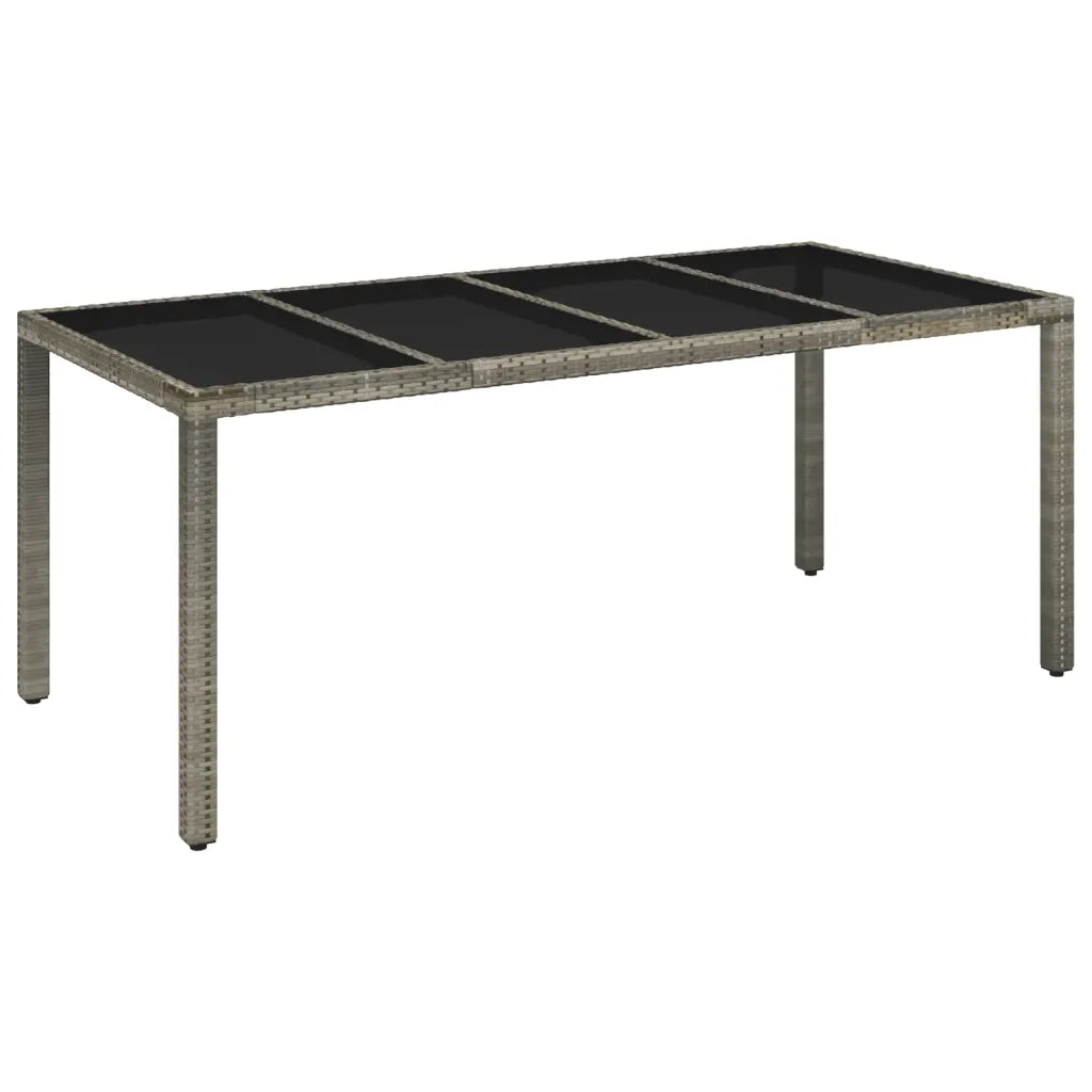 Set da Pranzo da Giardino 9 pz con Cuscini in Polyrattan Grigio 3212035