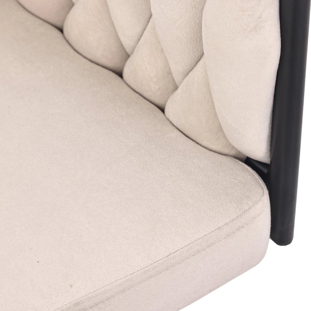 SEDIA DA PRANZO Girevole 360° Set da 6 pezzi Velluto Beige