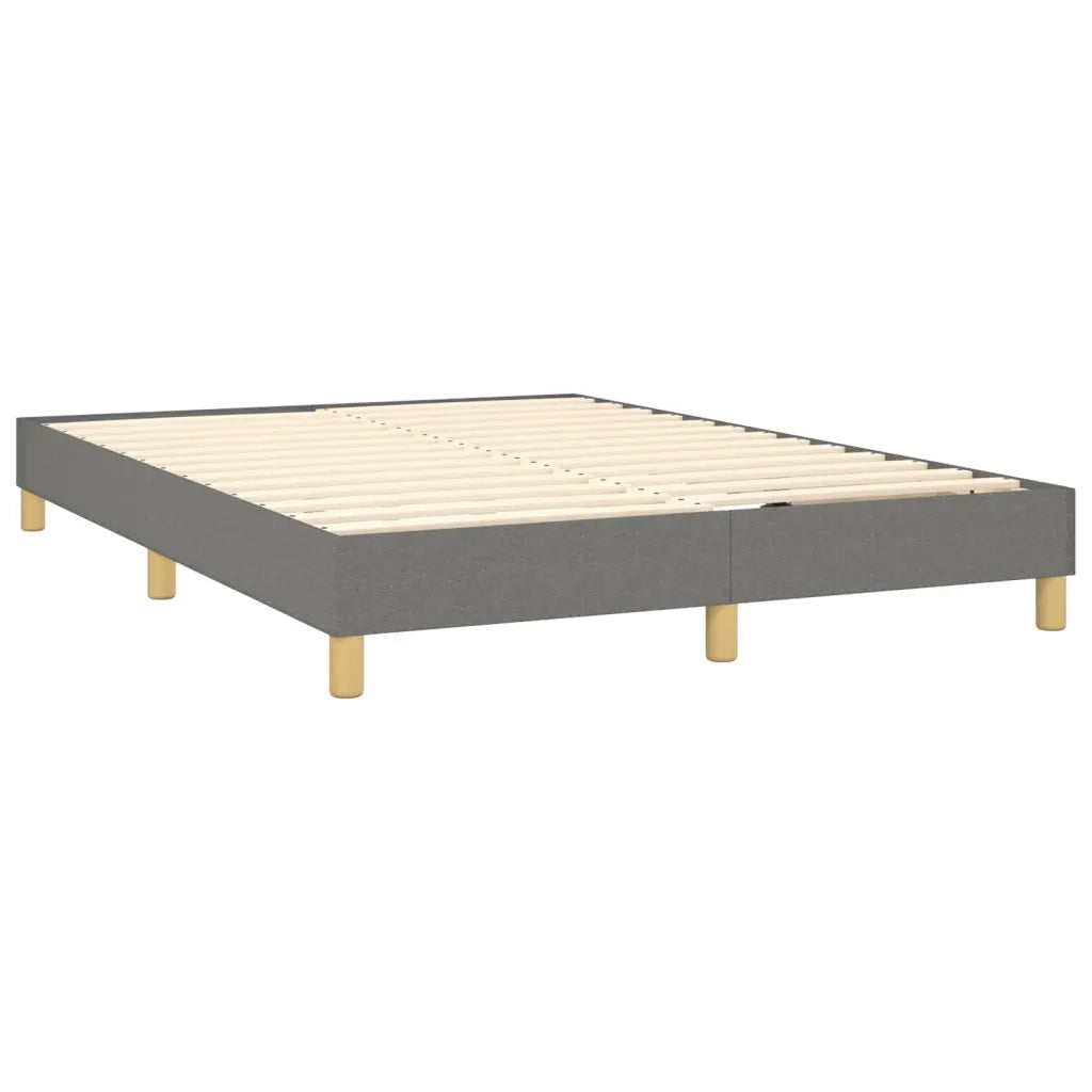 Giroletto a Molle con Materasso Grigio Scuro 140x190 cm Tessuto 3130266