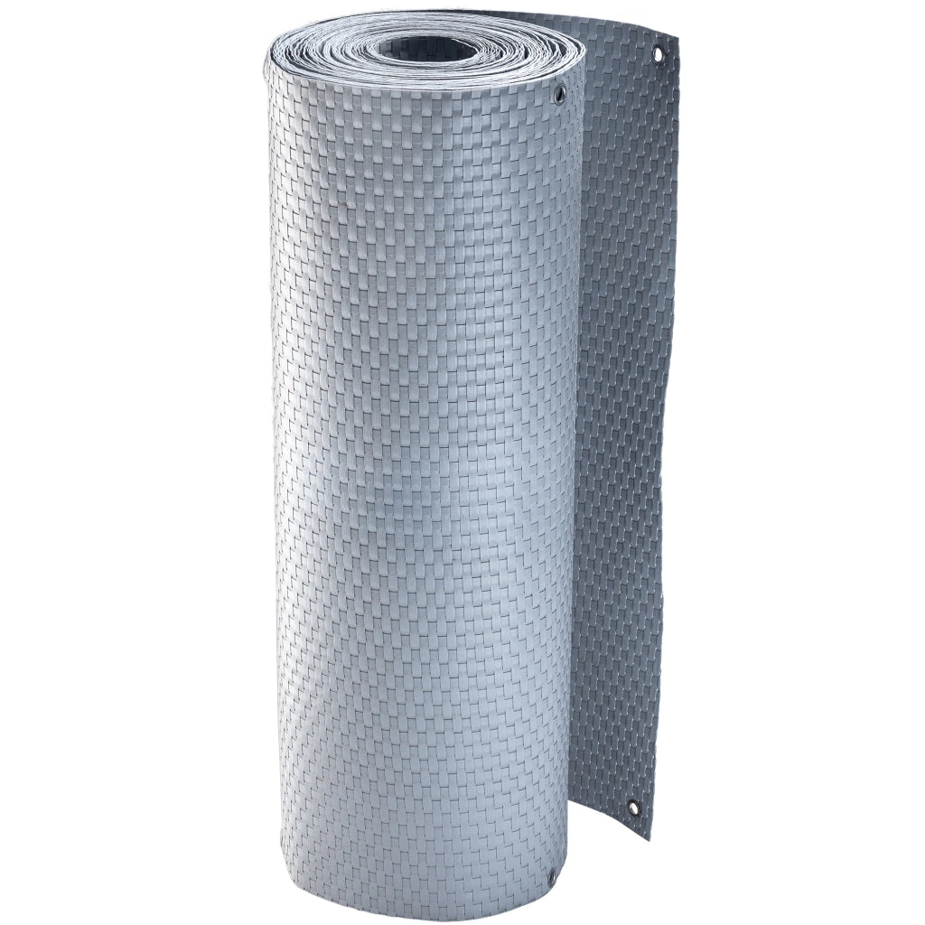 Telo di copertura per balcone in tecnorattan KADAX 0,9x5 m, grigio chiaro, tappetino premium per balcone e terrazzo.
