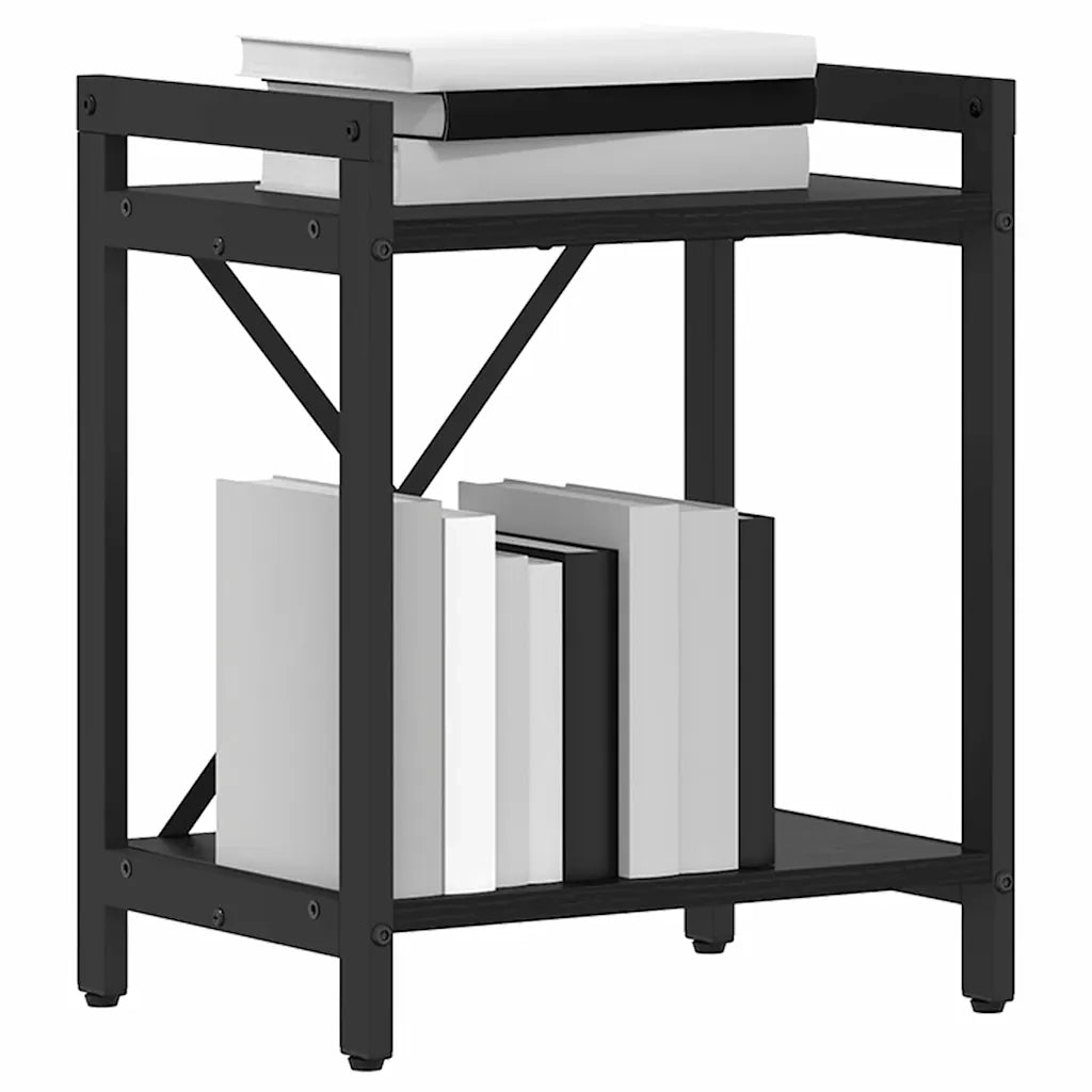Libreria-Scaffale per Libri-Mobile di Stoccaggio Rovere Nero 40 x 30 x 50 cm Legno multistrato