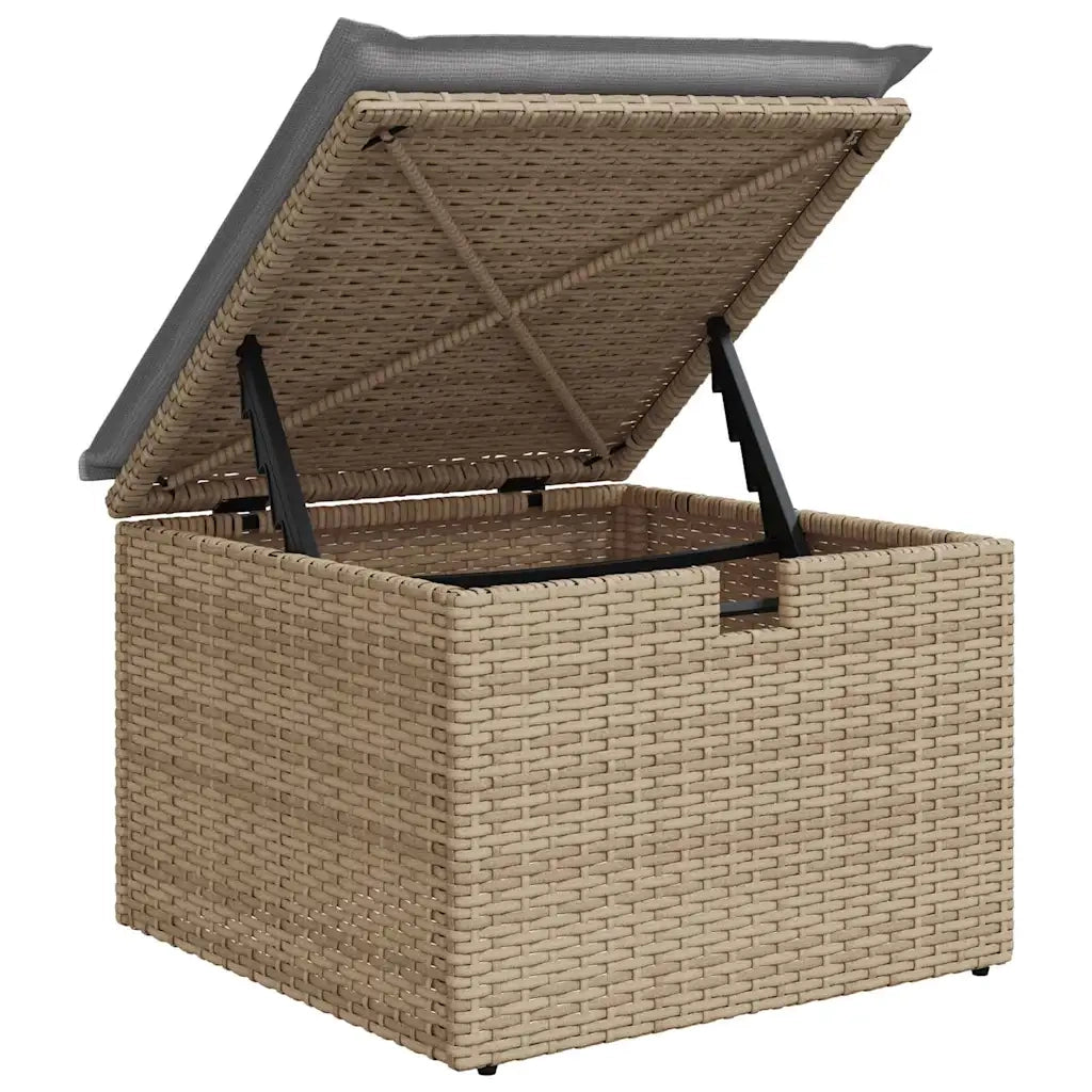 Set Divano da Giardino 5 pcs Beige e Grigio Chiaro polyrattan 3358859