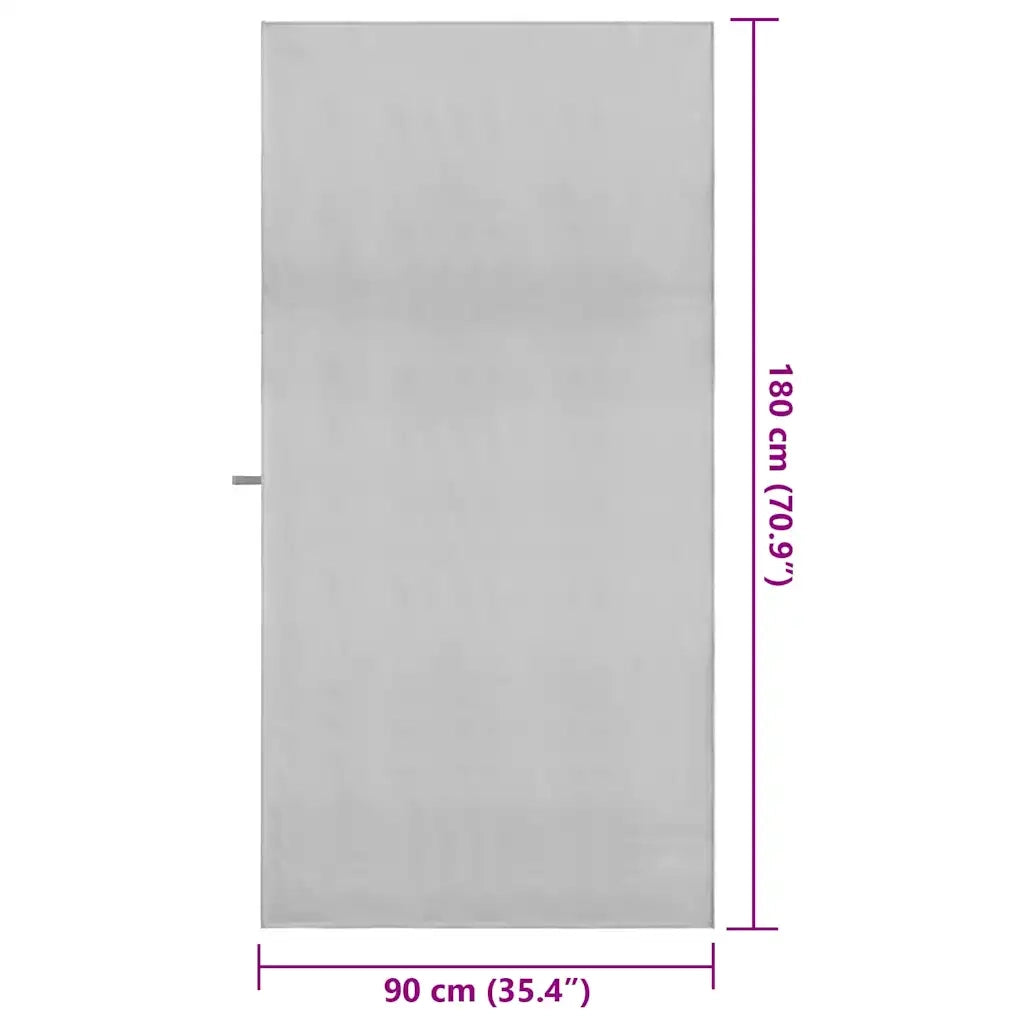 Asciugamani Sportivi 2 pz | Teli per bagno Grigio 180 x 90 cm