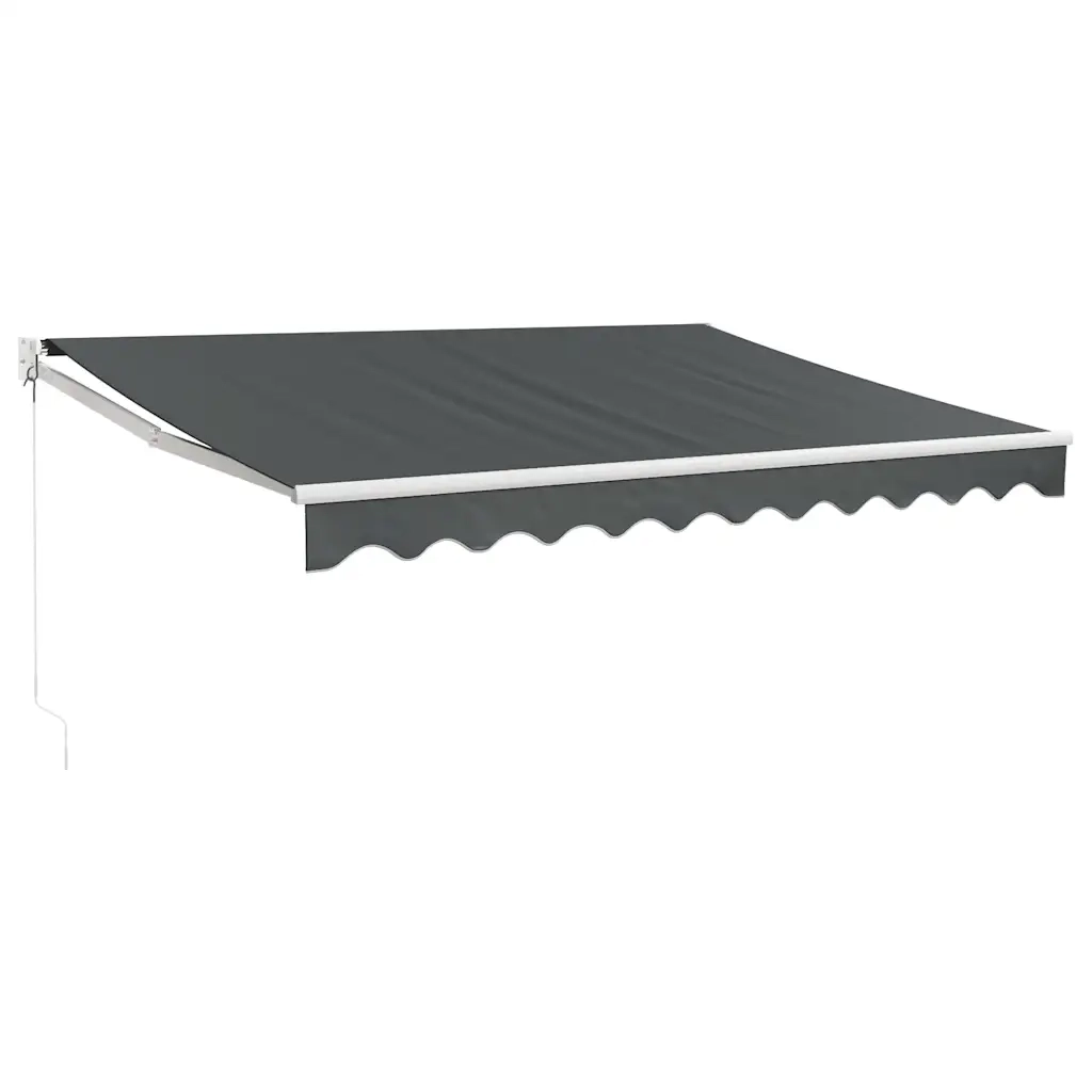 Tenda da Sole Retrattile-Tenda parasole per Patio Antracite 3,5x2,5m Tessuto e Alluminio 874017