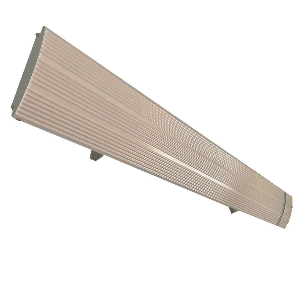 Mpc Marbella 2400w Riscaldatore a Infrarossi Da Parete Con Potenza 2400w Bianco Nessuna Emissione Di Luce Elemento Riscaldante In Lega Alluminio Estruso Rivestimento Ceramico Telecomando Ip65