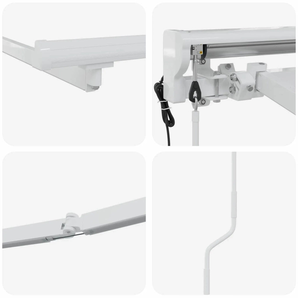 Telaio tenda elettrica con LED Bianco 4,5 × 3 m Alluminio 42024841