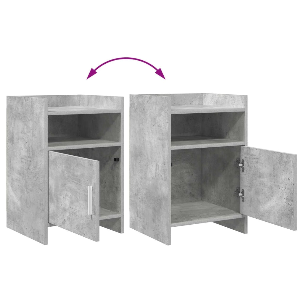 Comodini 2 pcs Grigio Cemento 40 x 36 x 60 cm 8011042