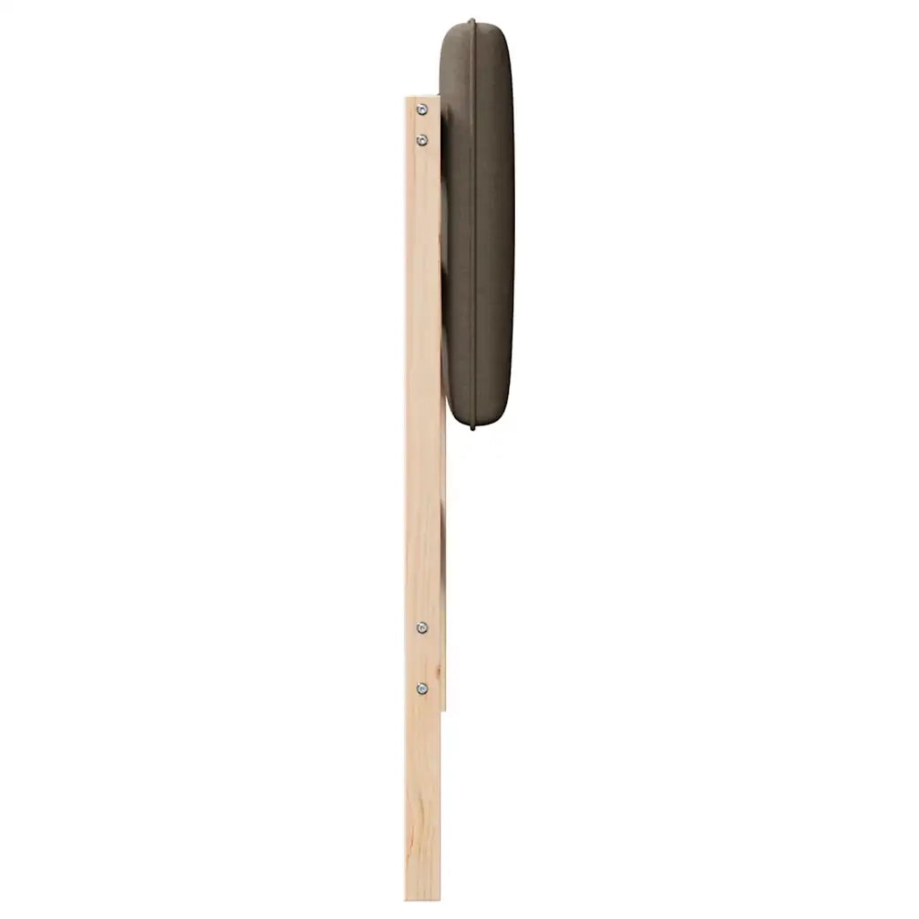Testiera | Testata imbottita Marrone e taupe 80 cm Pino massello