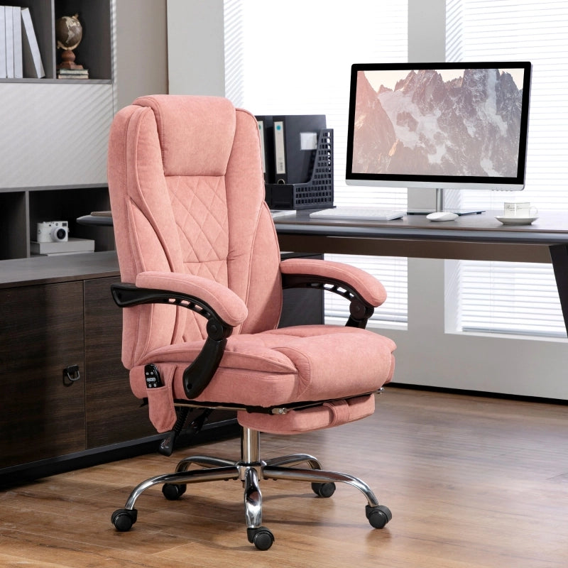 Sedia da ufficio con massaggio vibrante, sedia ergonomica da scrivania con funzione reclinabile, riscaldamento, sedia girevole regolabile in altezza