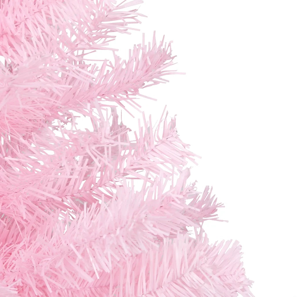 Albero di Natale | Decorazioni natalizie Preilluminato con Palline Rosa 150 cm PVC