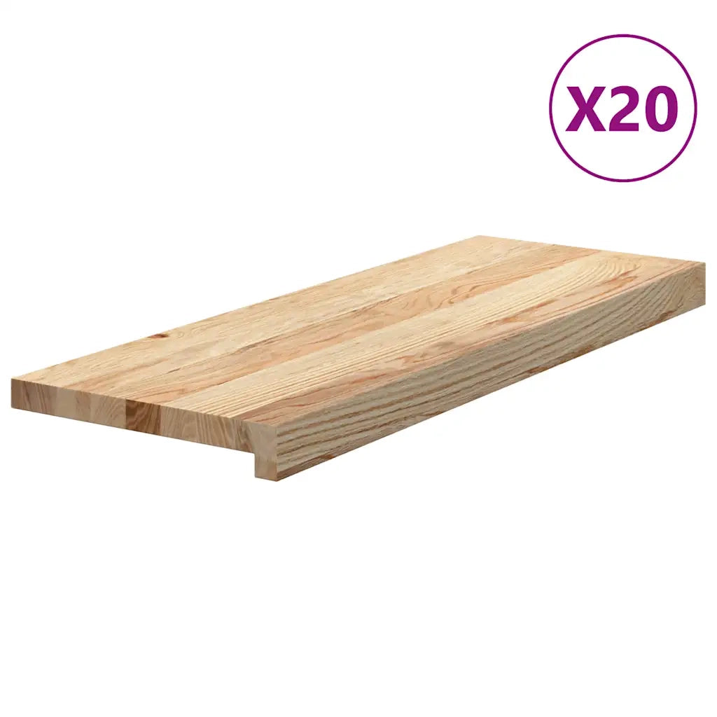 Gradini 20 pz 70x25x2 cm in Rovere Massello Non Trattato 3282941