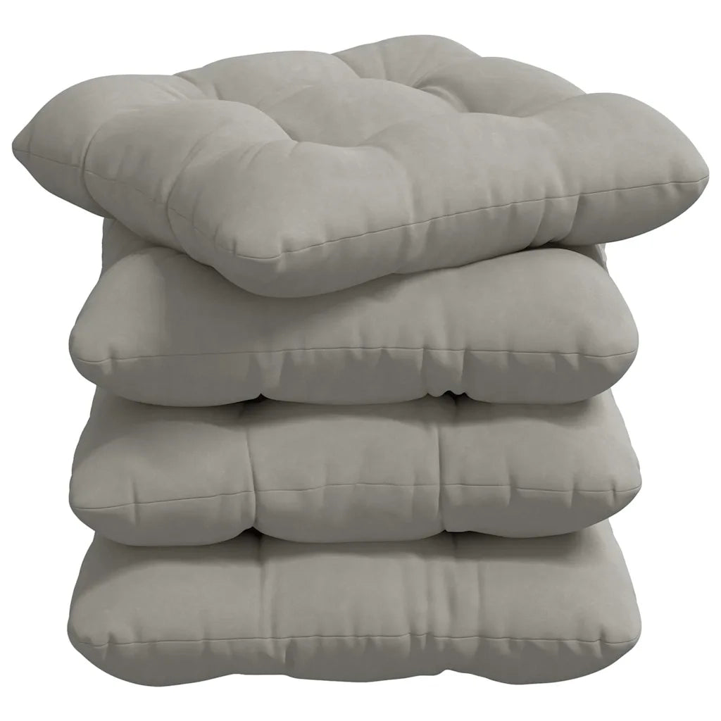 Cuscini per Seduta 4 pcs Grigio chiaro 45 x 45 cm 42015133