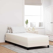 Letto singolo | Letto per adulti | Materasso da Letto con materasso Crema 100 x 200 cm Tessuto
