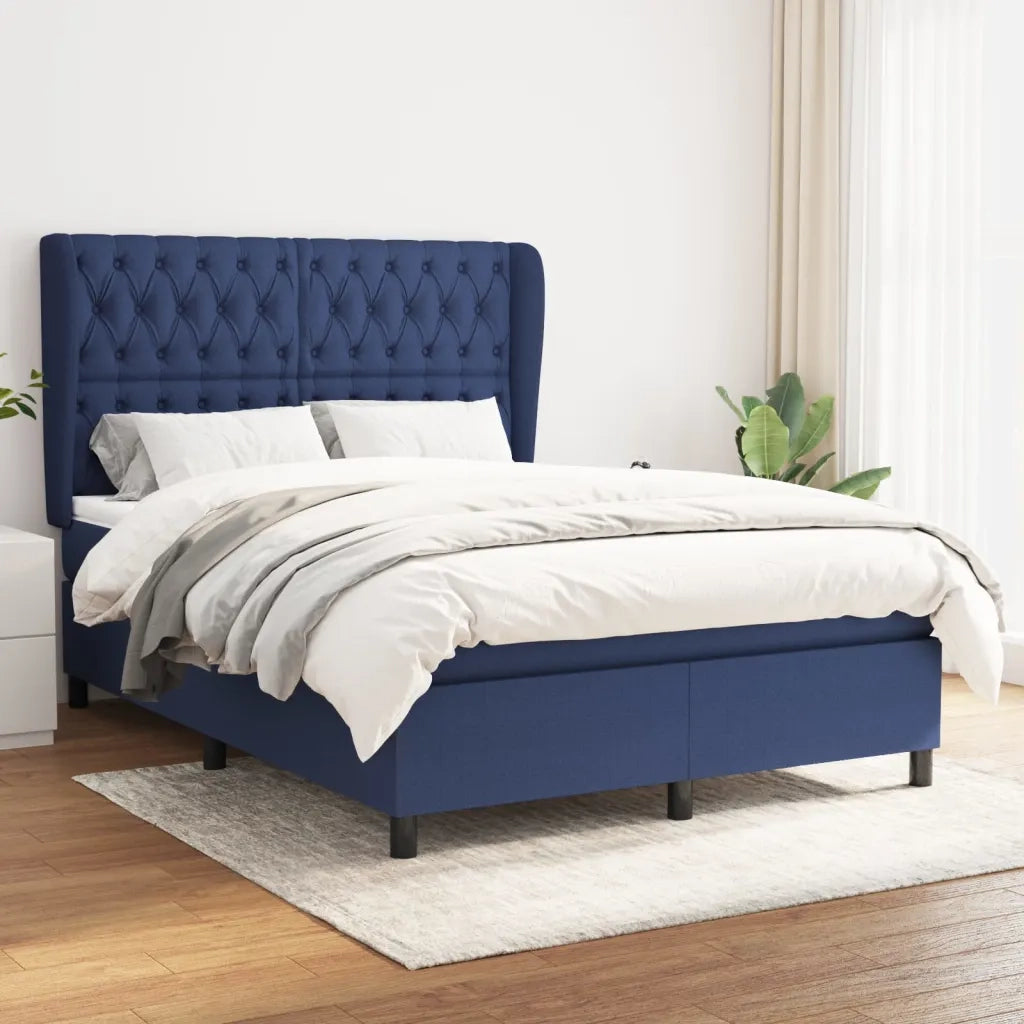 Giroletto a Molle con Materasso Blu 140x200 cm in Tessuto 3128211