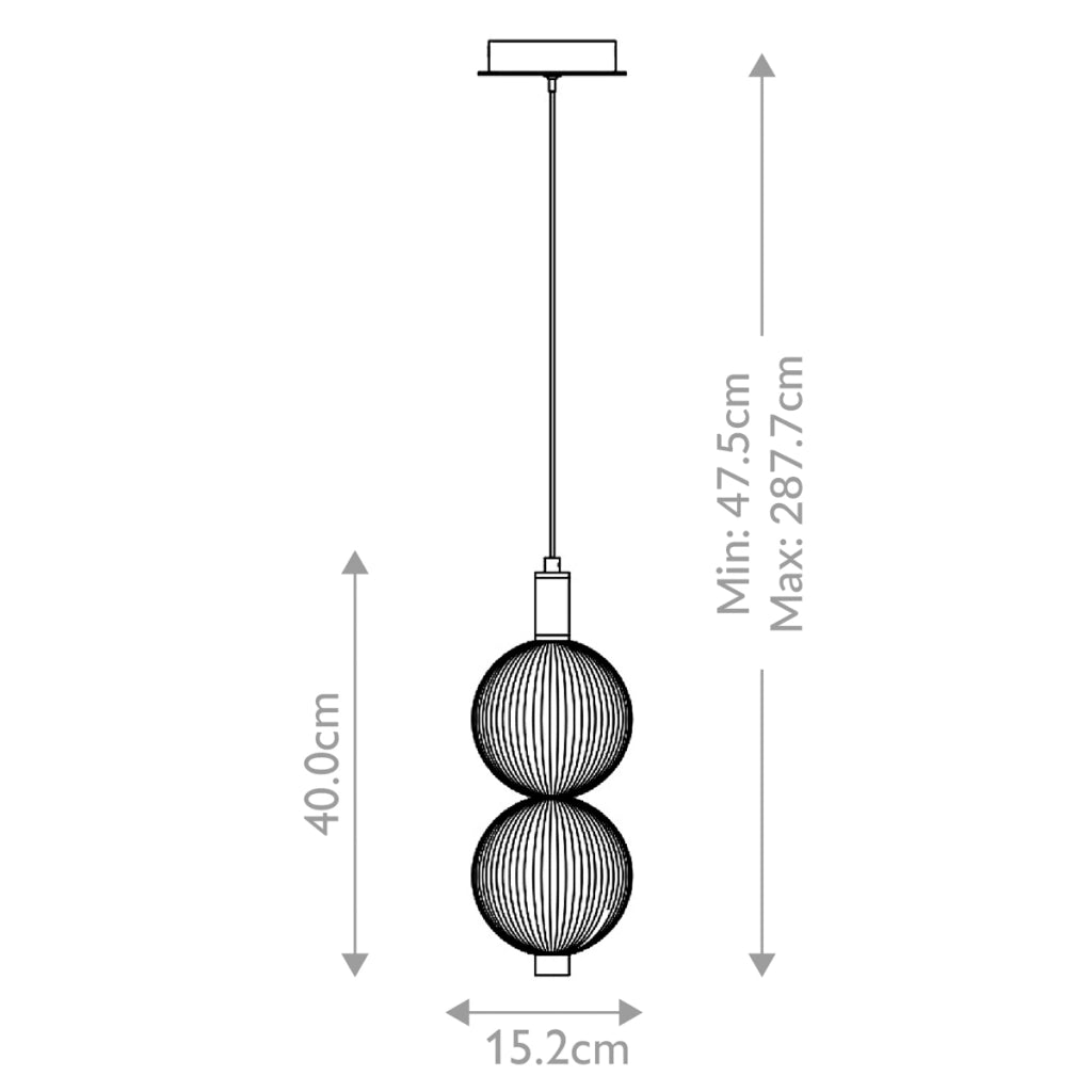 Lampada a sospensione Palmas Quintiesse LED 20W ottone