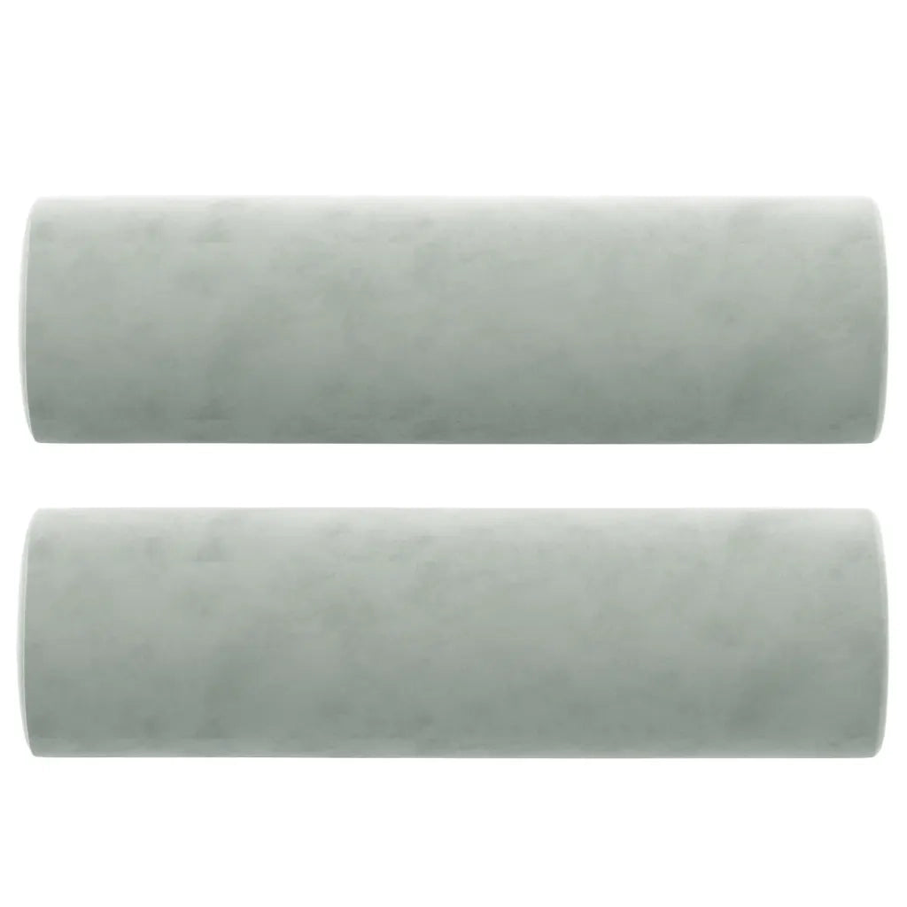 Divano a 2 Posti con Cuscini-Sofa 2 Posti con Cuscini Grigio Chiaro 140 cm in Velluto 884523