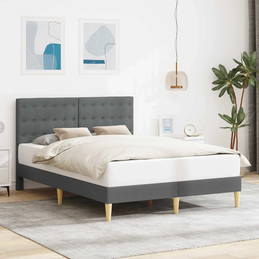 Struttura del letto-Giroletto Grigio Scuro 160 x 200 cm Tessuto 172821